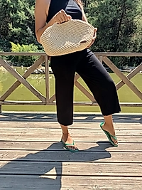 Hasır Burslu El Çantası