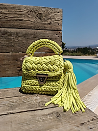 Penye Badem Örgü Çanta