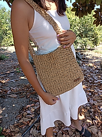 Heybe Hasır Kol Çantası