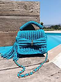 Penye Fiyonk Kapaklı Çanta