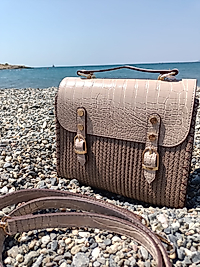 Croco Deri Kapak Çanta