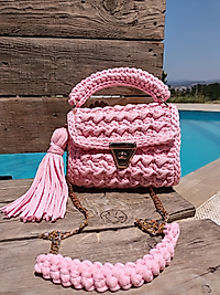 Penye Kaz Ayağı Örgü Çanta